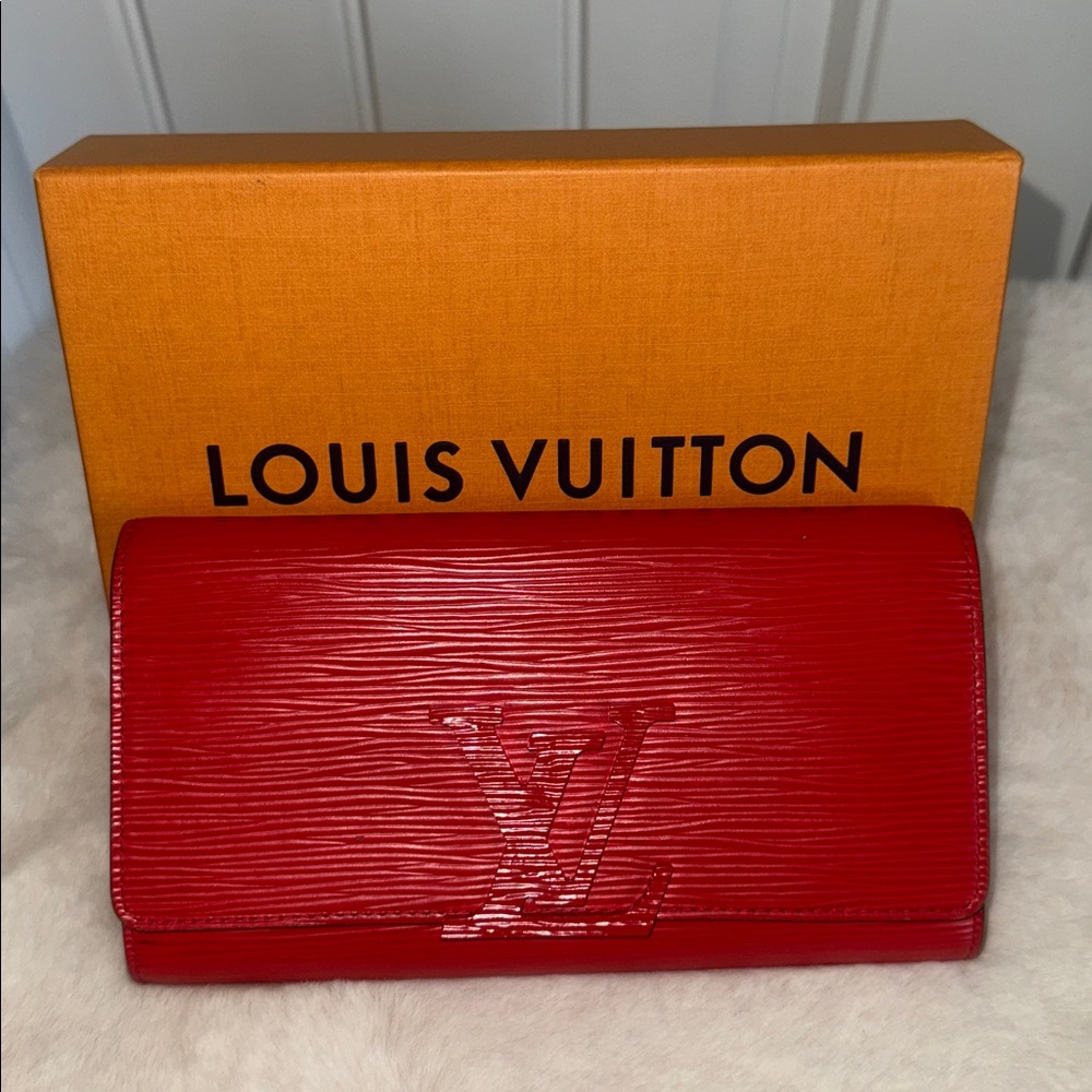 Rare Louis Vuitton Portefeuille Coquelicot EPI Clutch wallet